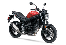 New 2017 SUZUKI SV650 ABS PEARL MIRA RED For 2017, Suzuki introduces a new version of an iconic motorcycle that embodies the sporty personality that only a lively, mid-sized V-twin roadster can deliver. The new SV650 ABS* has a polished powerplant that provides increased performance with low emissions and outstanding fuel economy, mated to refined trim and lightweight chassis that delivers a sporty, exciting ride. In addition, the SV650 ABS has a new Low RPM Assist feature that seamlessly adjusts engine speed during take-off and low-speed running to smooth the power delivery and to help eliminate the possibility of the rider stalling the motorcycle.Like its predecessors, the 2017 SV650 promises to have the sparkling performance, style and value that a broad range of riders will enjoy. Also available without ABS.
